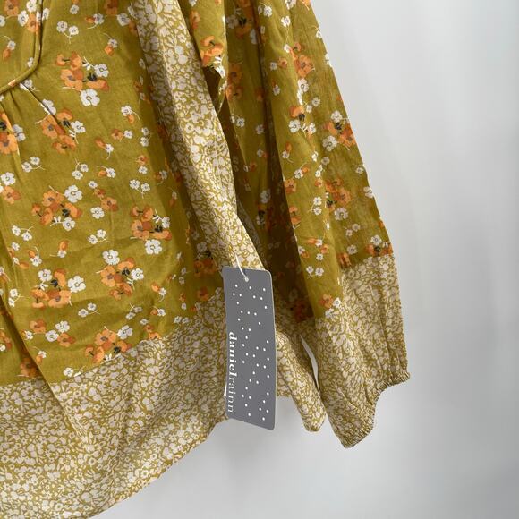 DANIEL RAINN Blouse Size Small NWT Trinity Floral Linen Blend Peasant Top Boho - Picture 9 of 13